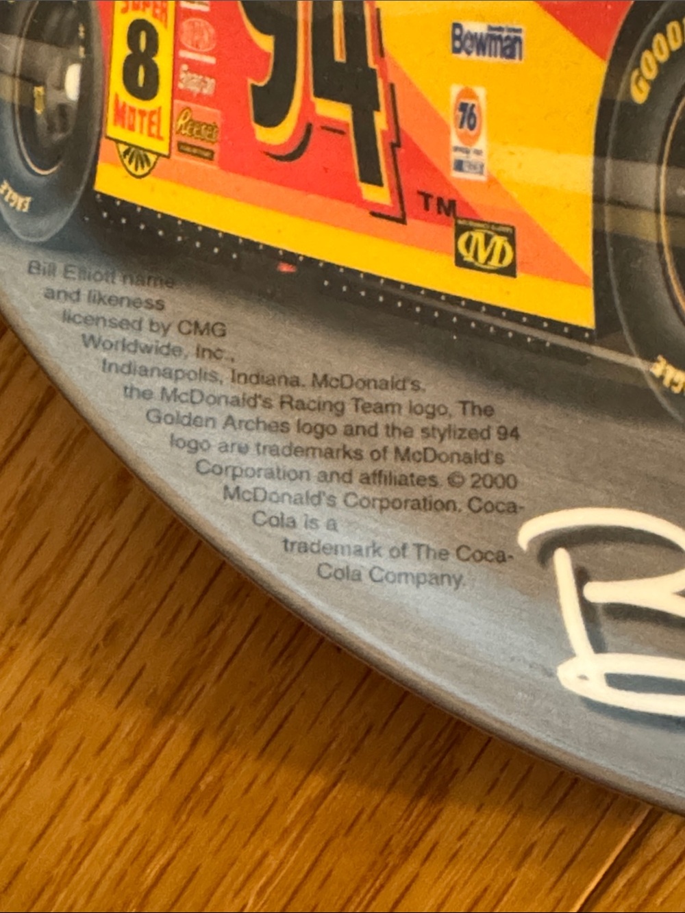 McDonald's Bill Elliot NASCAR Collector Plate Like New Condition - Picture 5 of 5
